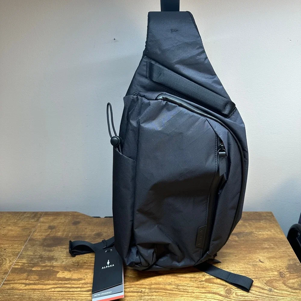 Alpaka Metro Crossbody Left Shoulder Black Ultradyne 100D Sling Bag AA010550130